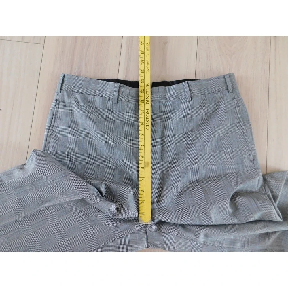 Brooks Brothers Makers Suit Mens 42L 36x31 Gray Wool Glen Plaid 2 Piece Made USA